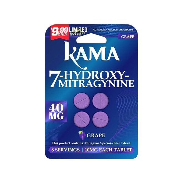 KAMA Advanced Kratom Alkaloids 7 Hydroxy 4CT Tablets Display Of 10 (10MG)