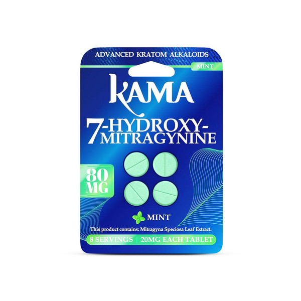 KAMA Advanced Kratom Alkaloids 7 Hydroxy 4CT Tablets Display Of 10 (20MG)
