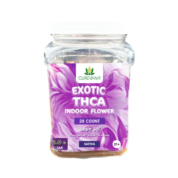 Curevana Exotic THCA Flower 1 Gram Jars Display Container Of 28