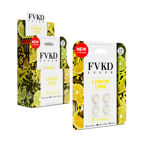 FVKD Seven Highly Potent 7 Hydroxy Kratom 4CT Tablets Display Of 5 (60MG)