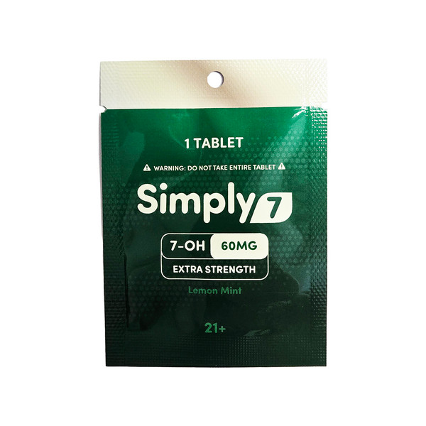 Simply7 Max Strength 7 Hydroxymitragynine Extract 1CT Tablets Display Of 20 (60MG)