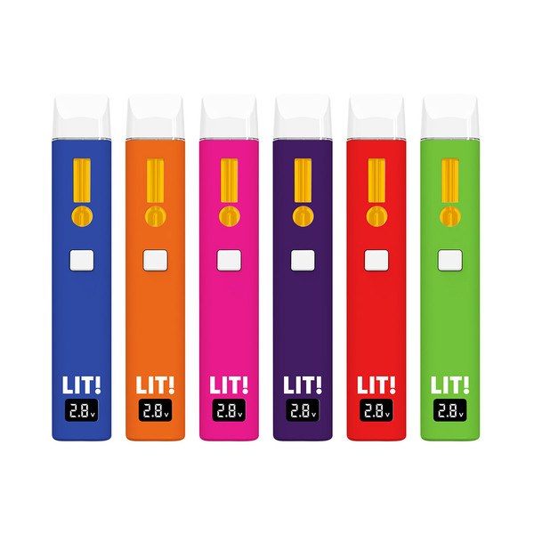 LIT! Premium THC Diamond Daily Driver Edition Disposables Display Of 5 (3G)