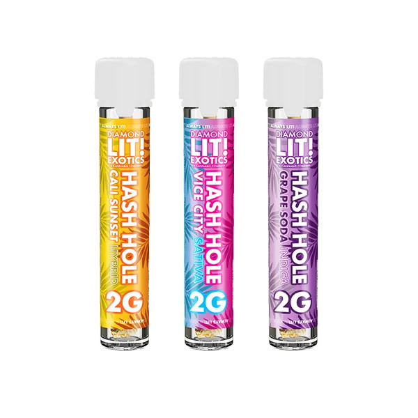 Diamond LIT! Exotics Hash Hole Edition Pre Rolls Display Of 20 (2G)