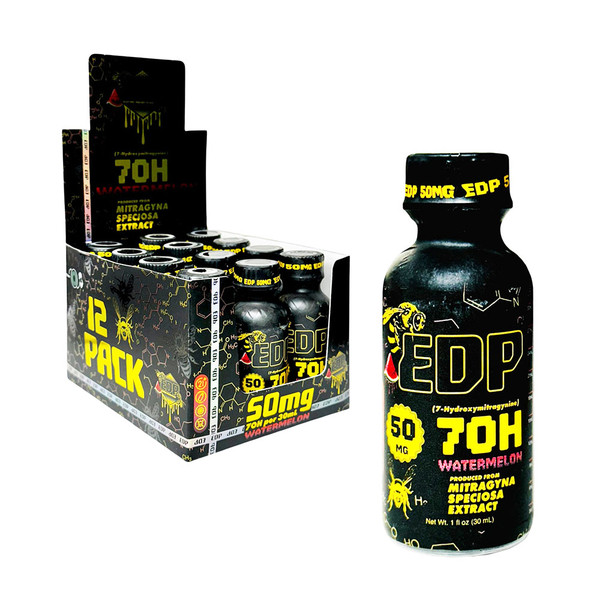 EDP 7OH MIT Kratom 30ML Extract Shots Display of 12 (50MG)