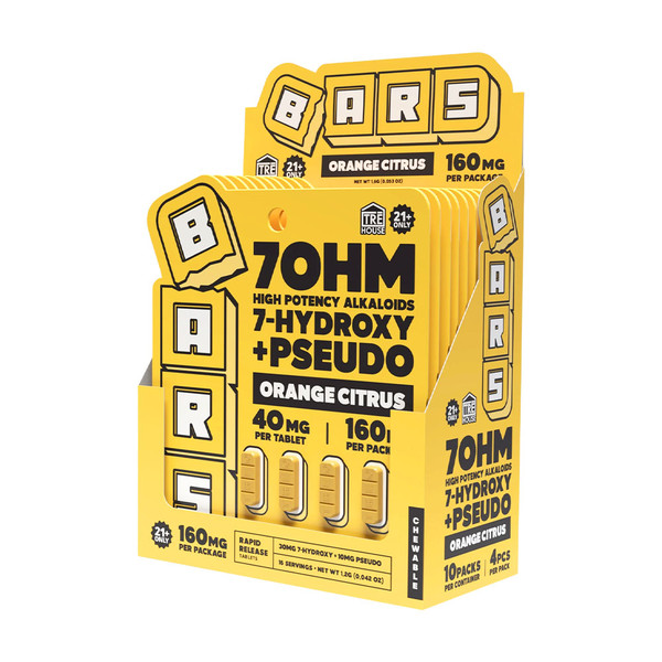 Tre House Bars 7OHM High Potency Alkaloids 7 Hydroxy + Pseudo 4CT Tablets (40MG)