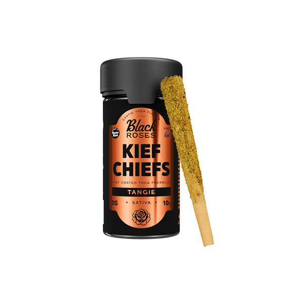 Black Roses Kief Chiefs Premium Kief Coated THCA Pre Rolls 10CT Jar (2G)