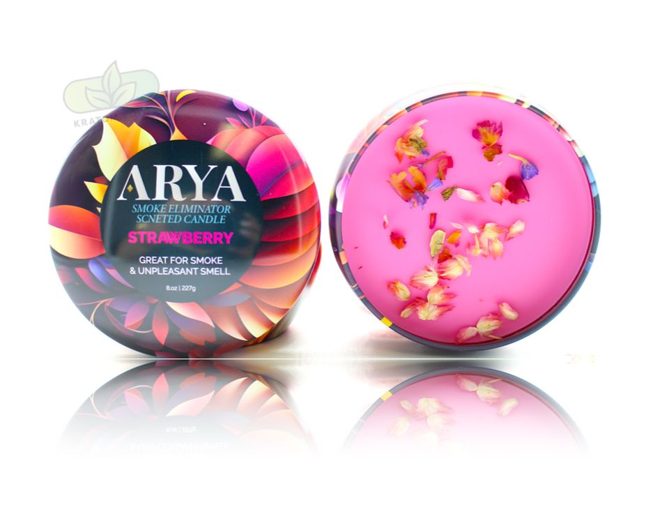 Arya 8oz Smoke Eliminator Candle with Flowers ( Display of 12 )