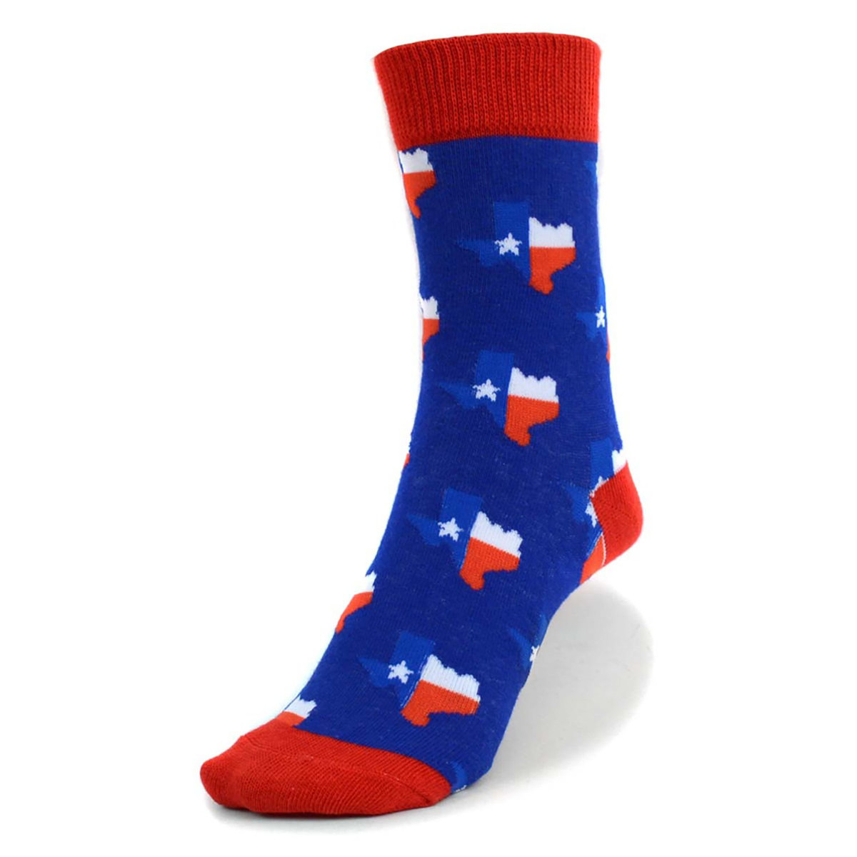 Pair of Women's Texas State Crew Novelty Socks - Royal Blue