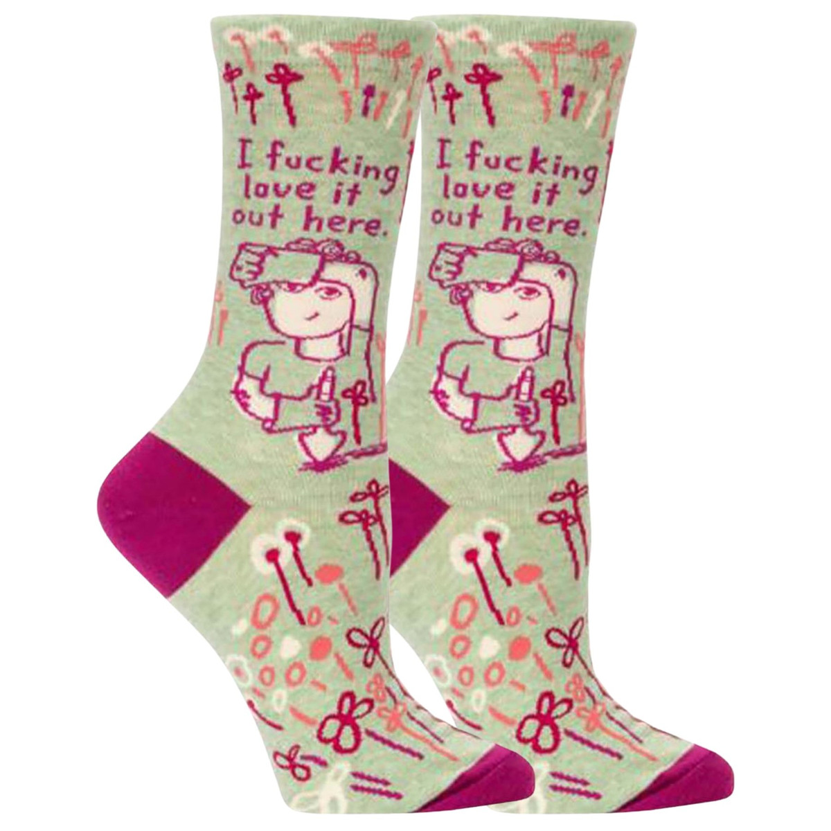 Women's I F*cking Love It Out Here Crew Socks