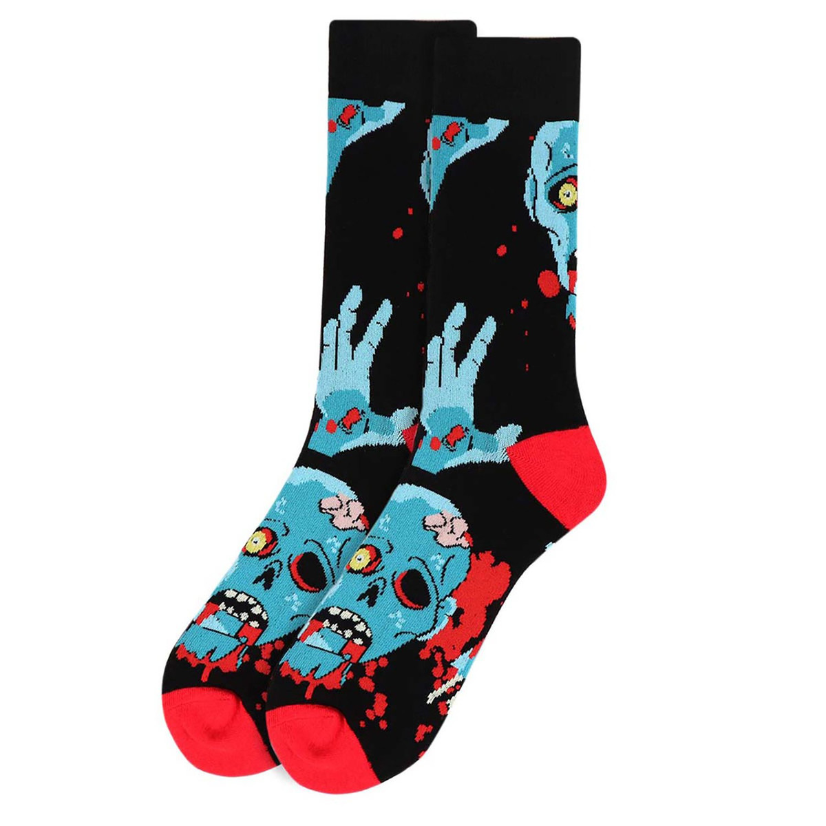 Pair of Men's Zombie Novelty Socks - Black