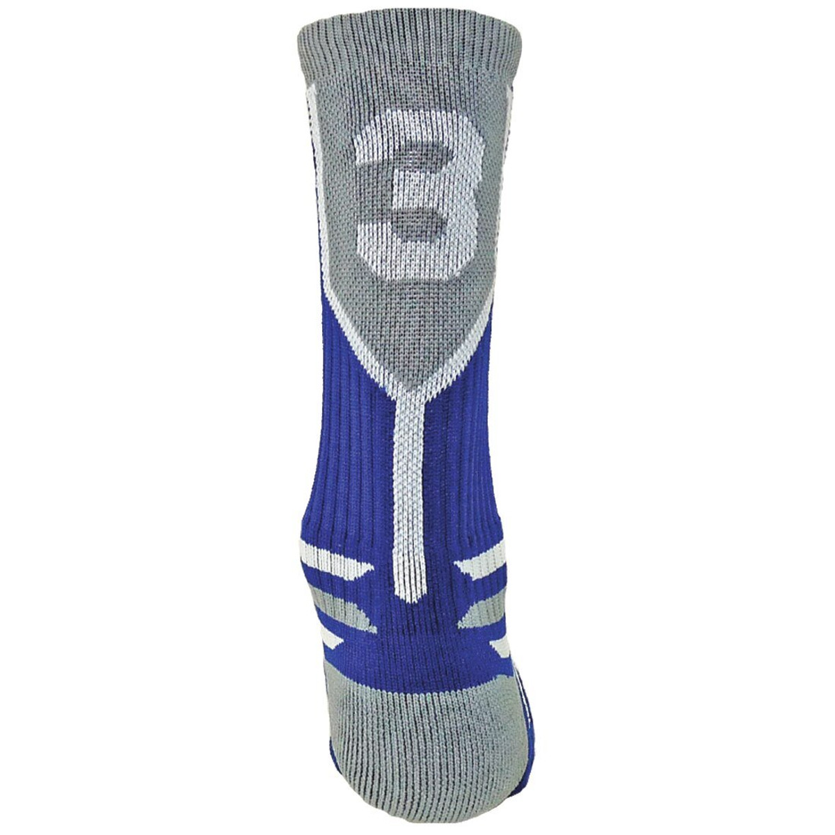 Prime Numbers Crew Sports Socks - (Single Sock) Royal Blue #3