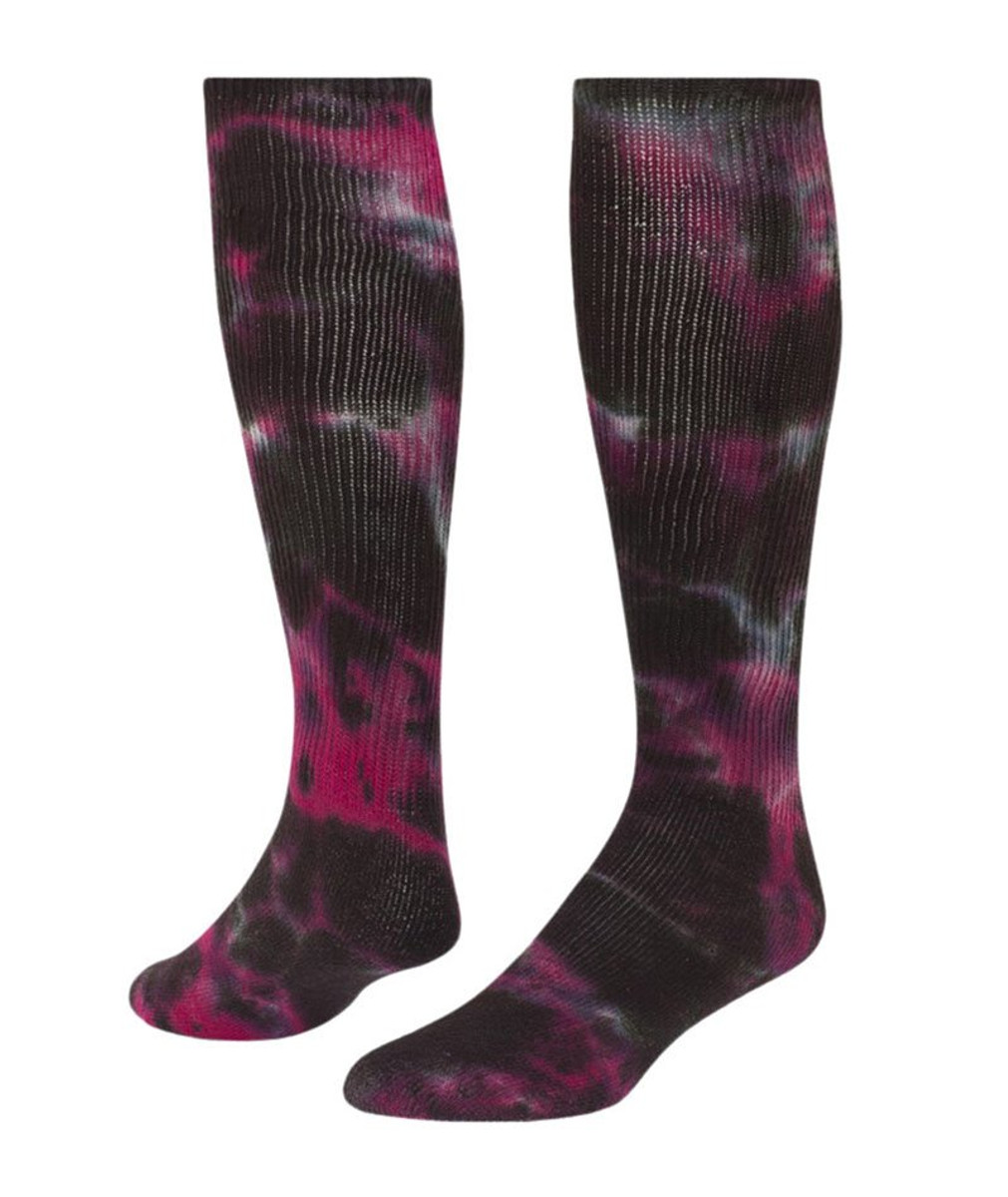 Eclipse Knee High Sports Socks - Black Neon Pink