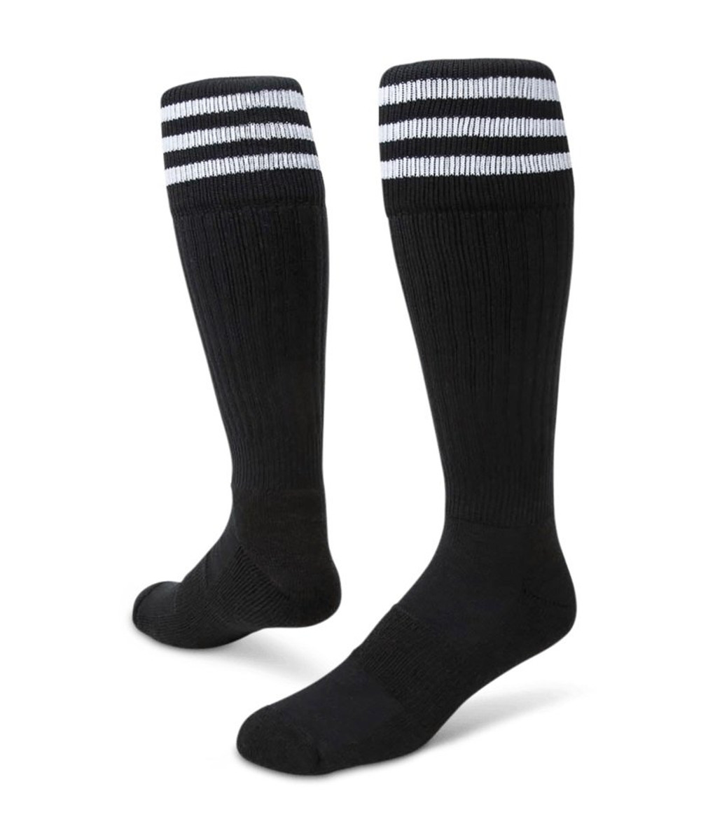 Mach III Knee High Sports Socks - Black White - Medium
