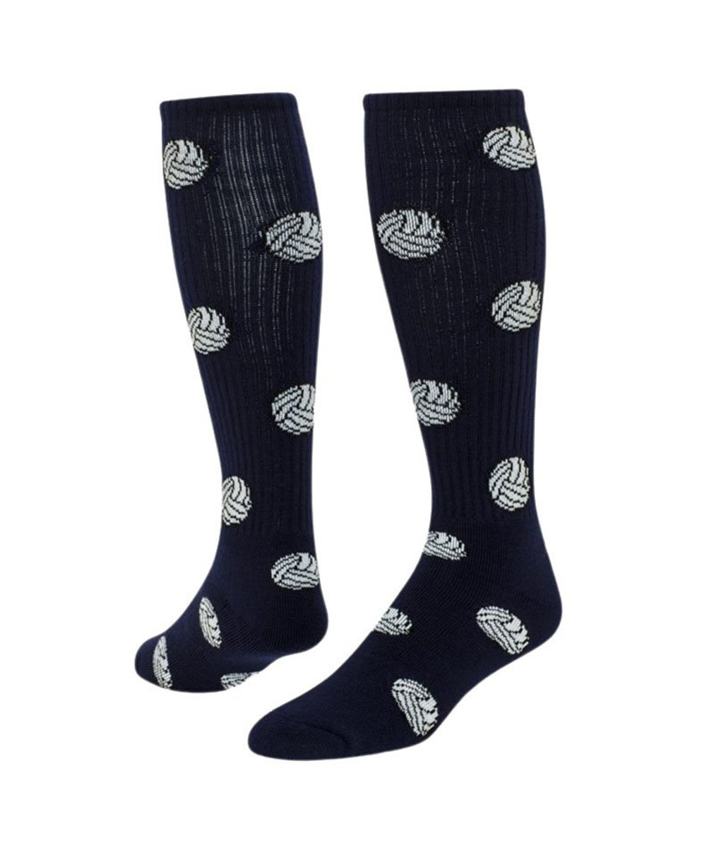 Volleyball Knee High Sports Socks - Navy Blue