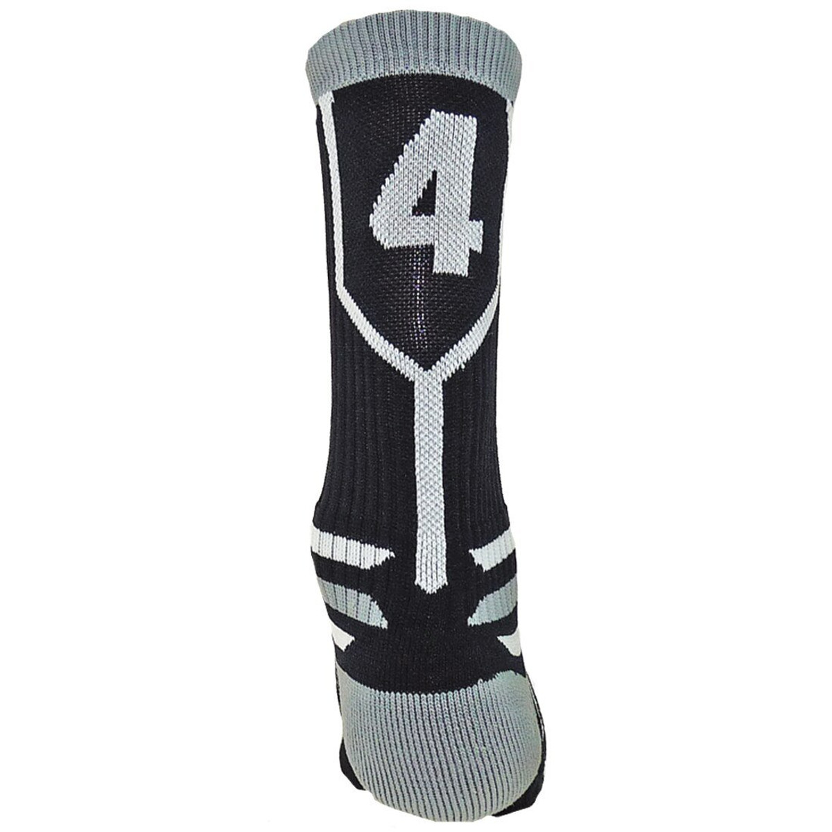 Prime Numbers Crew Sports Socks - (Single Sock) Black #4