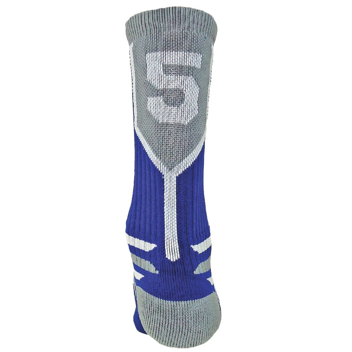 Prime Numbers Crew Sports Socks - (Single Sock) Royal Blue #5