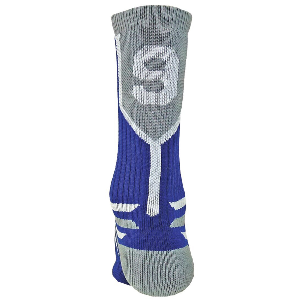 Prime Numbers Crew Sports Socks - (Single Sock) Royal Blue #9