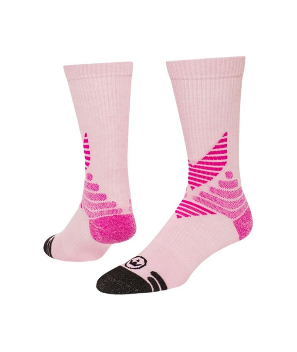 All Sport Crew Performance Sports Socks - Light Pink Hot Pink