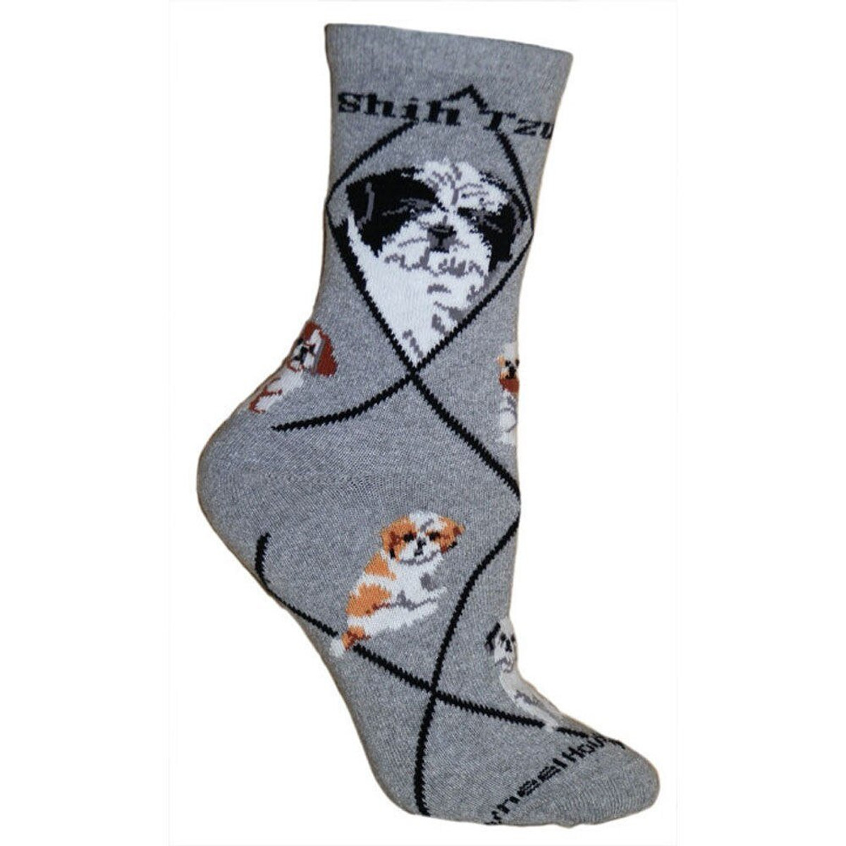 Puppy Cut Shih Tzu Crew Novelty Socks