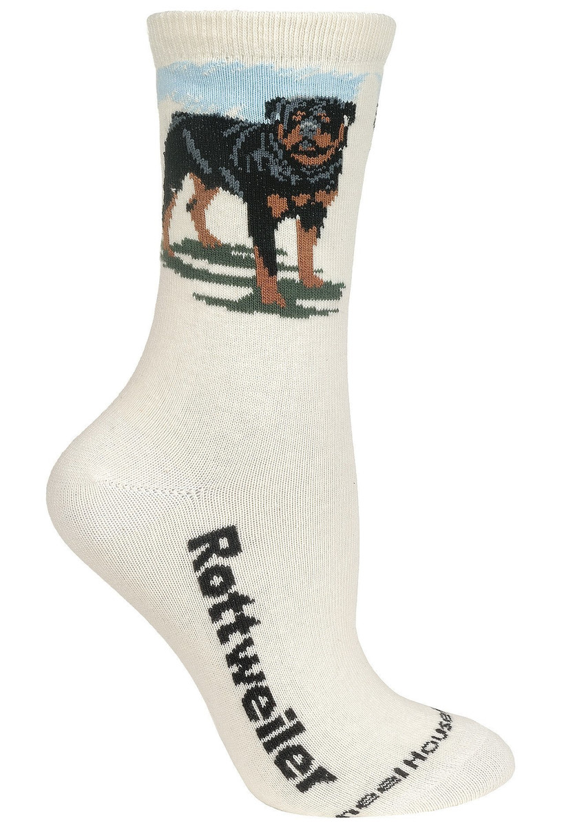 Rottweiler Label Crew Novelty Socks