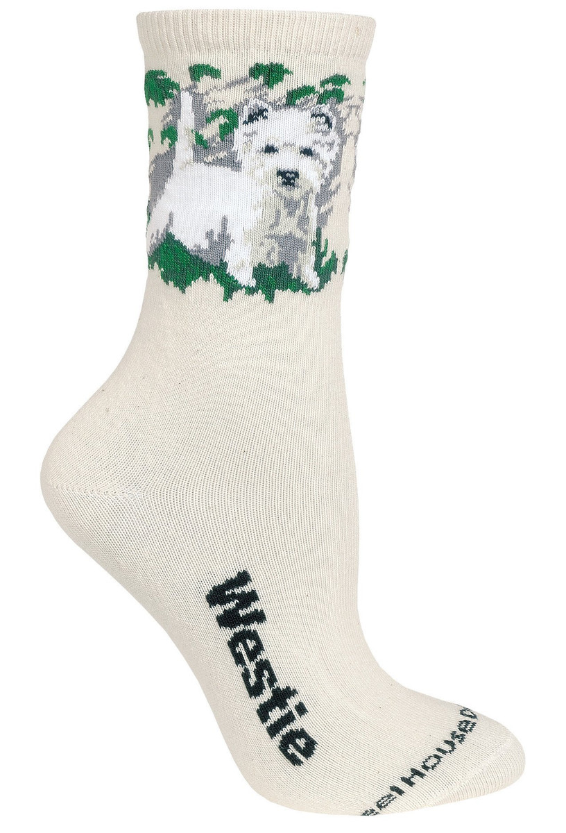 Westie Label Crew Novelty Socks