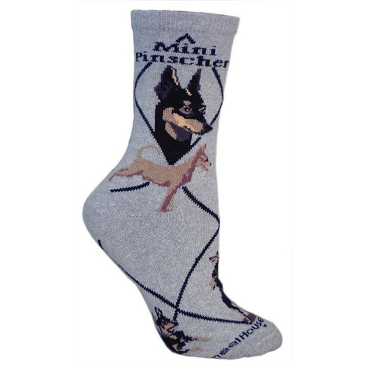 Mini Pinscher Crew Novelty Socks