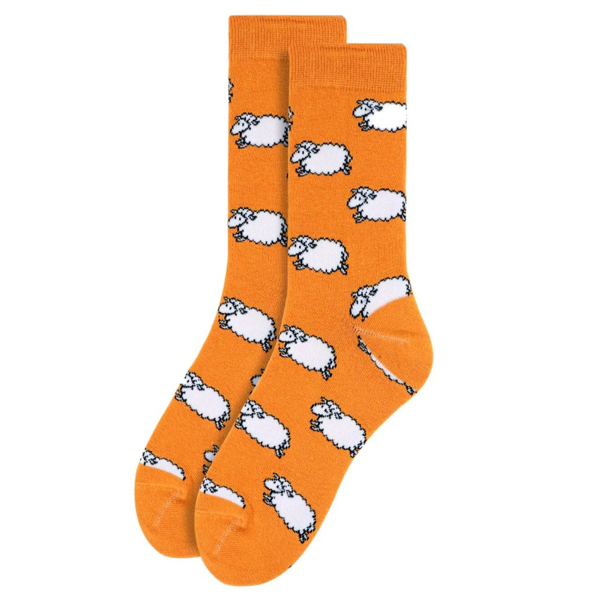 Men's Black Sheep of the Family Crew Novelty Socks - Orange