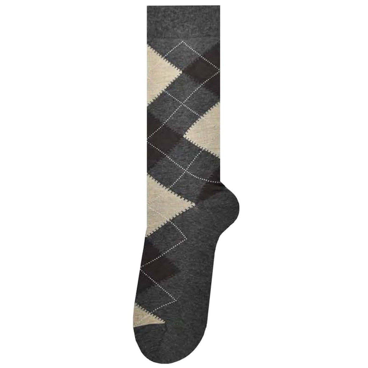 Men's Argyle Mid-Calf Dress Socks - Charcoal