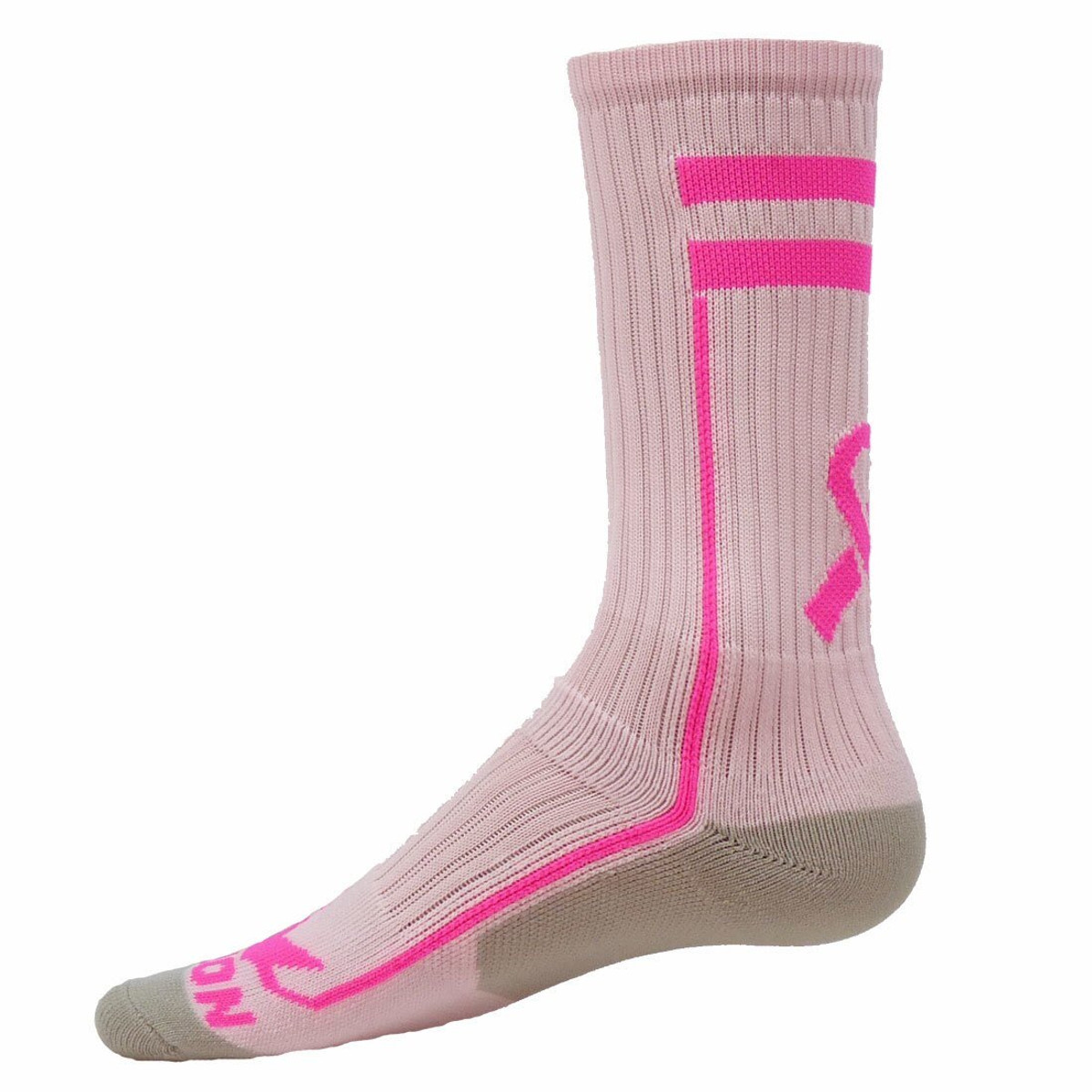 Ribbon Apex Crew Sports Socks - Pink