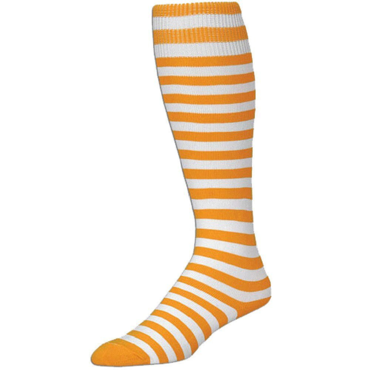 Mini Hoop Knee High Sports Socks - Gold White - Medium