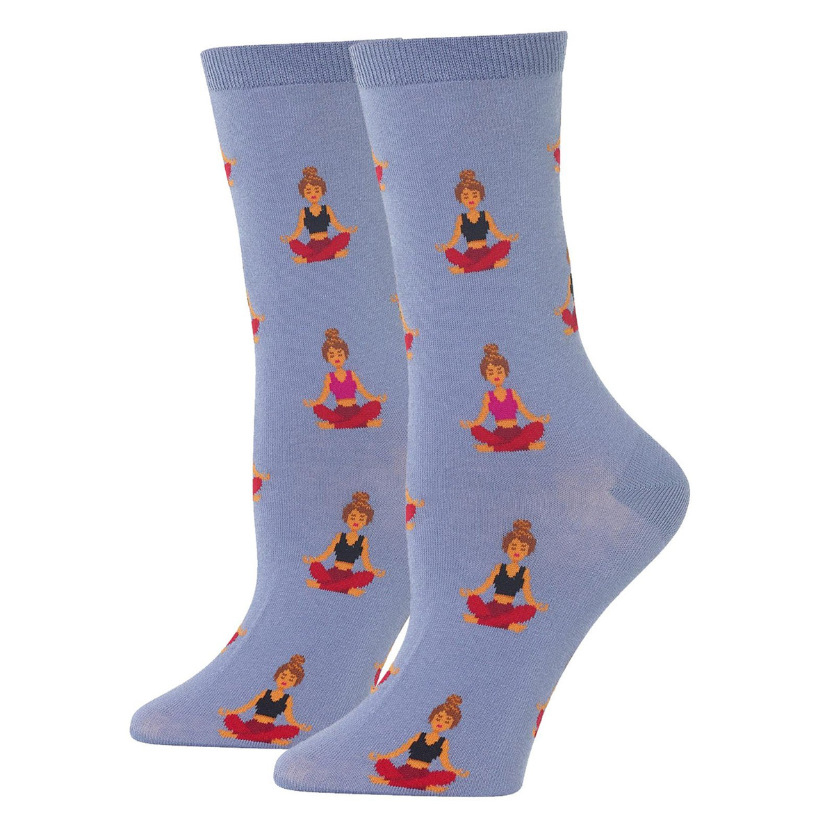 Women's Meditation Crew Socks - Periwinkle