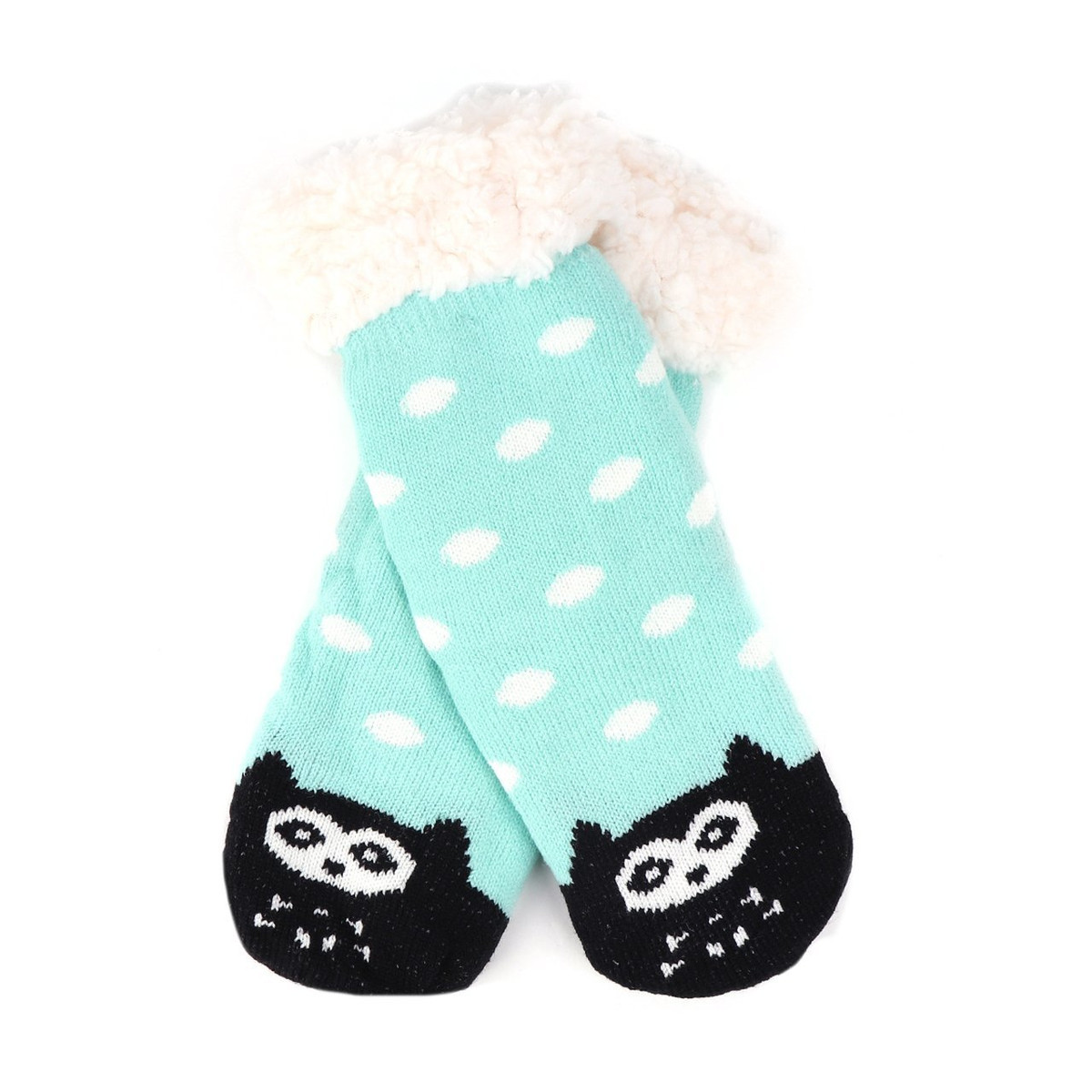 Girls' Kid Plush Winter Fleece Owl Sherpa Socks