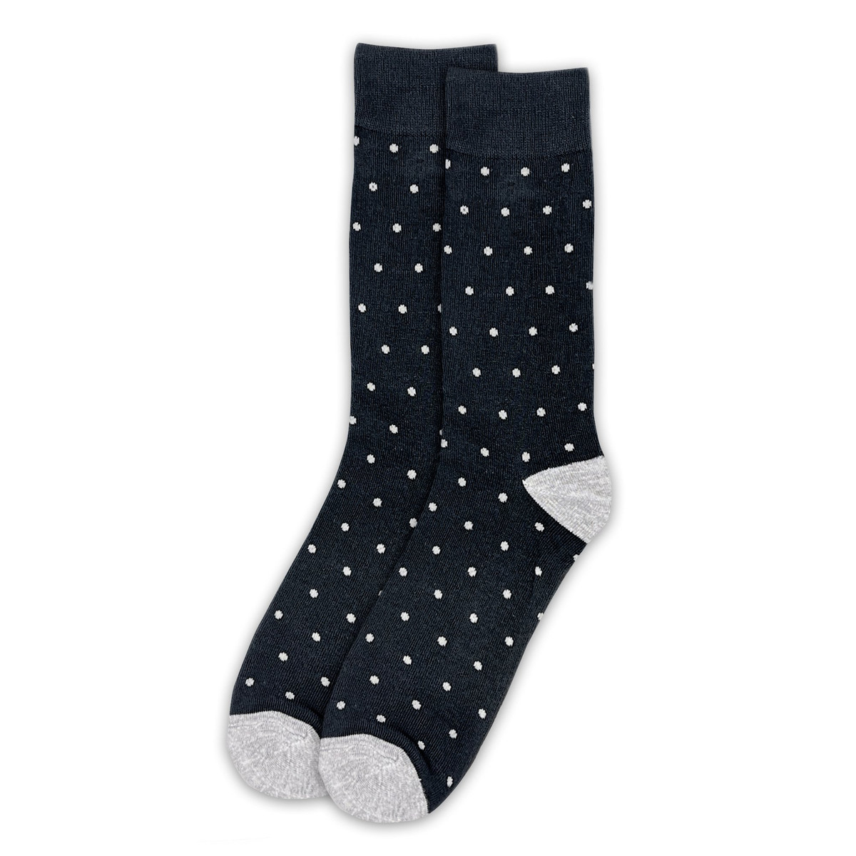 Men's Polka Dots Crew Socks - Black