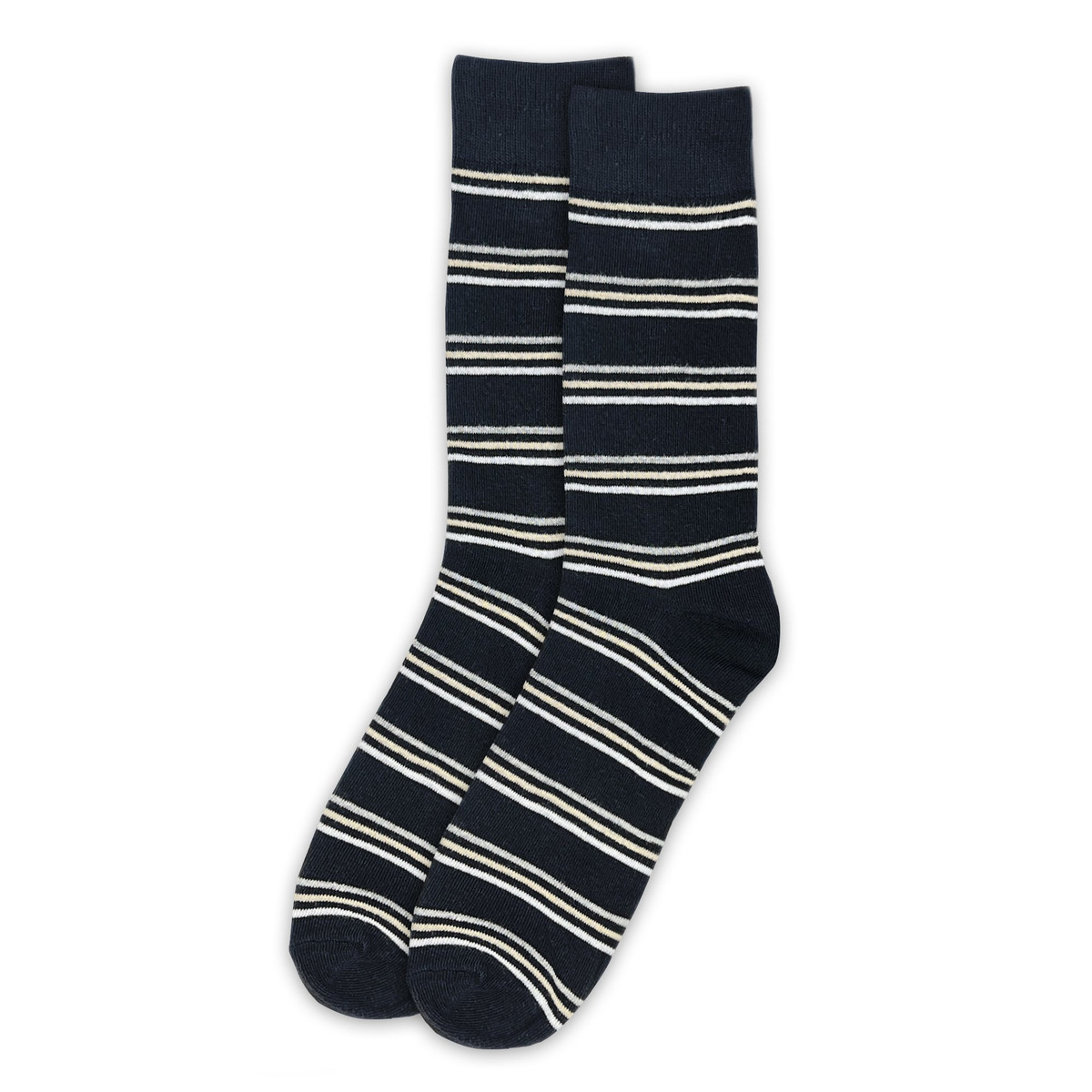 Men's 3-stripes Crew Socks - Black