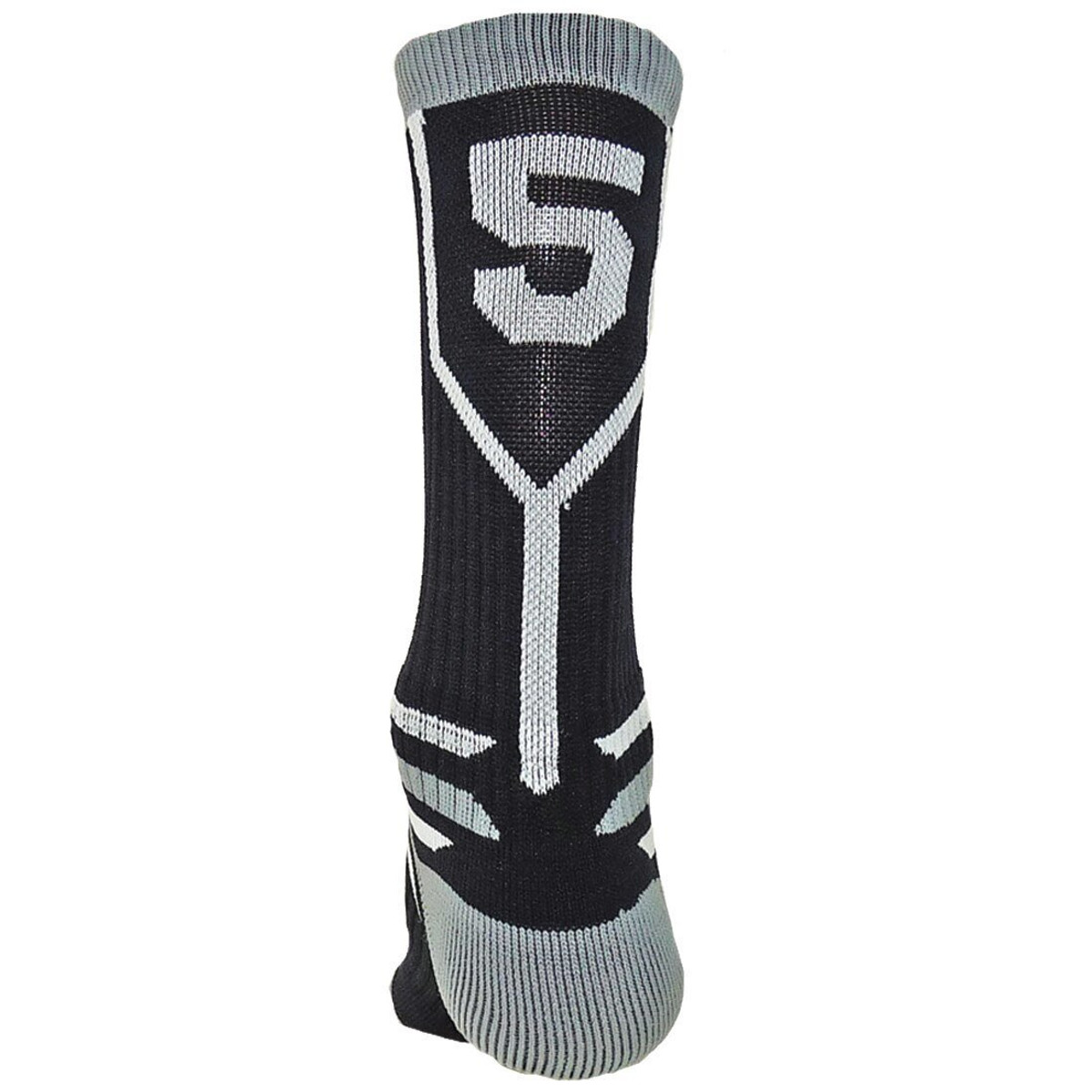 Prime Numbers Crew Sports Socks - (Single Sock) Black #5