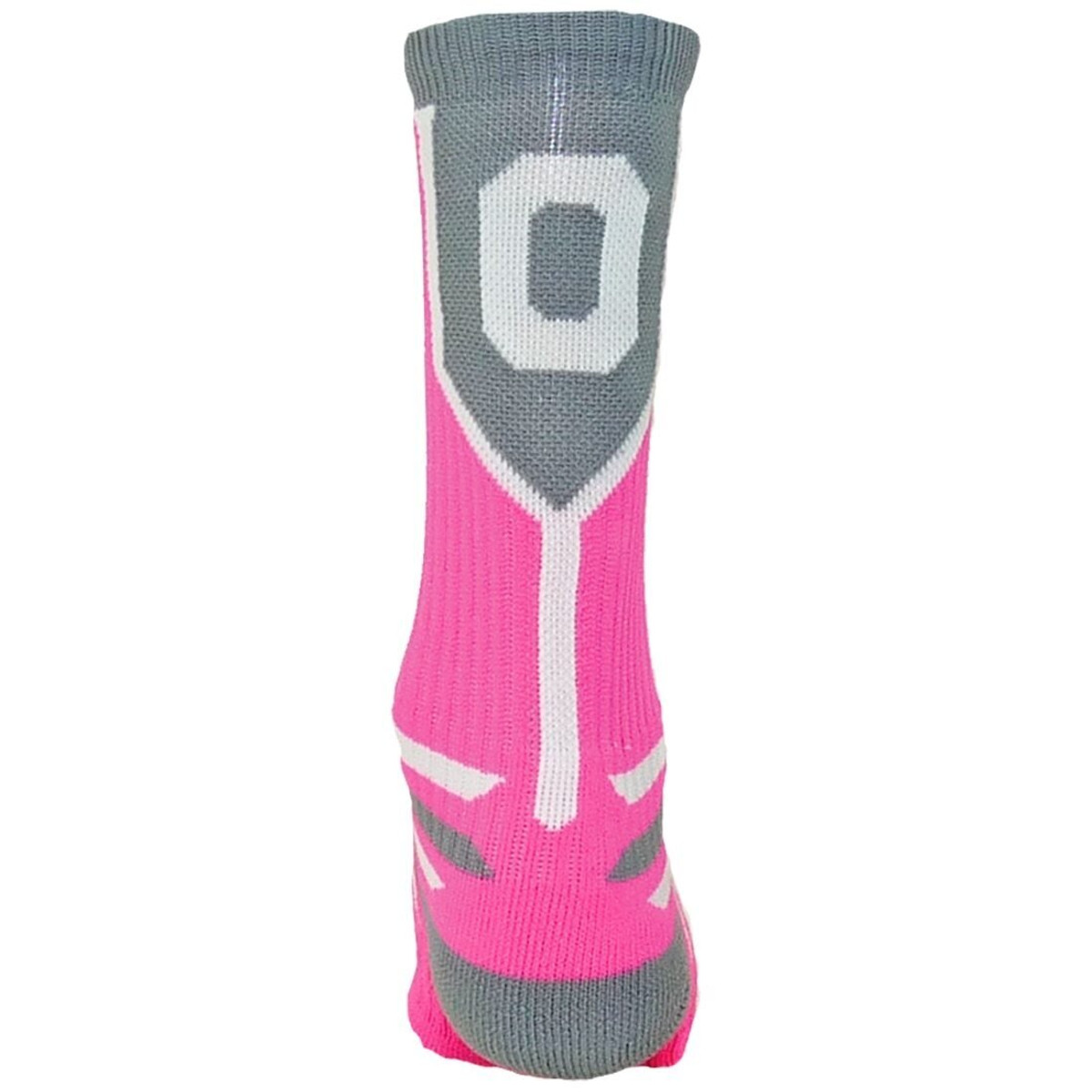Prime Numbers Crew Sports Socks - (Single Sock) Neon Pink #0