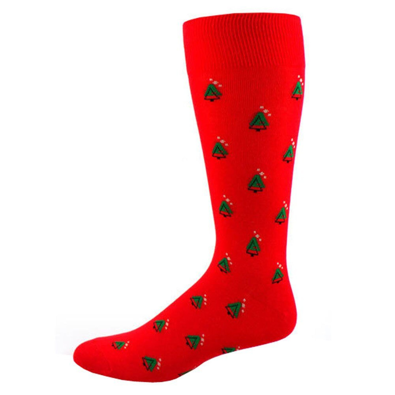 Men's Abstract Christmas Tree Pattern Socks