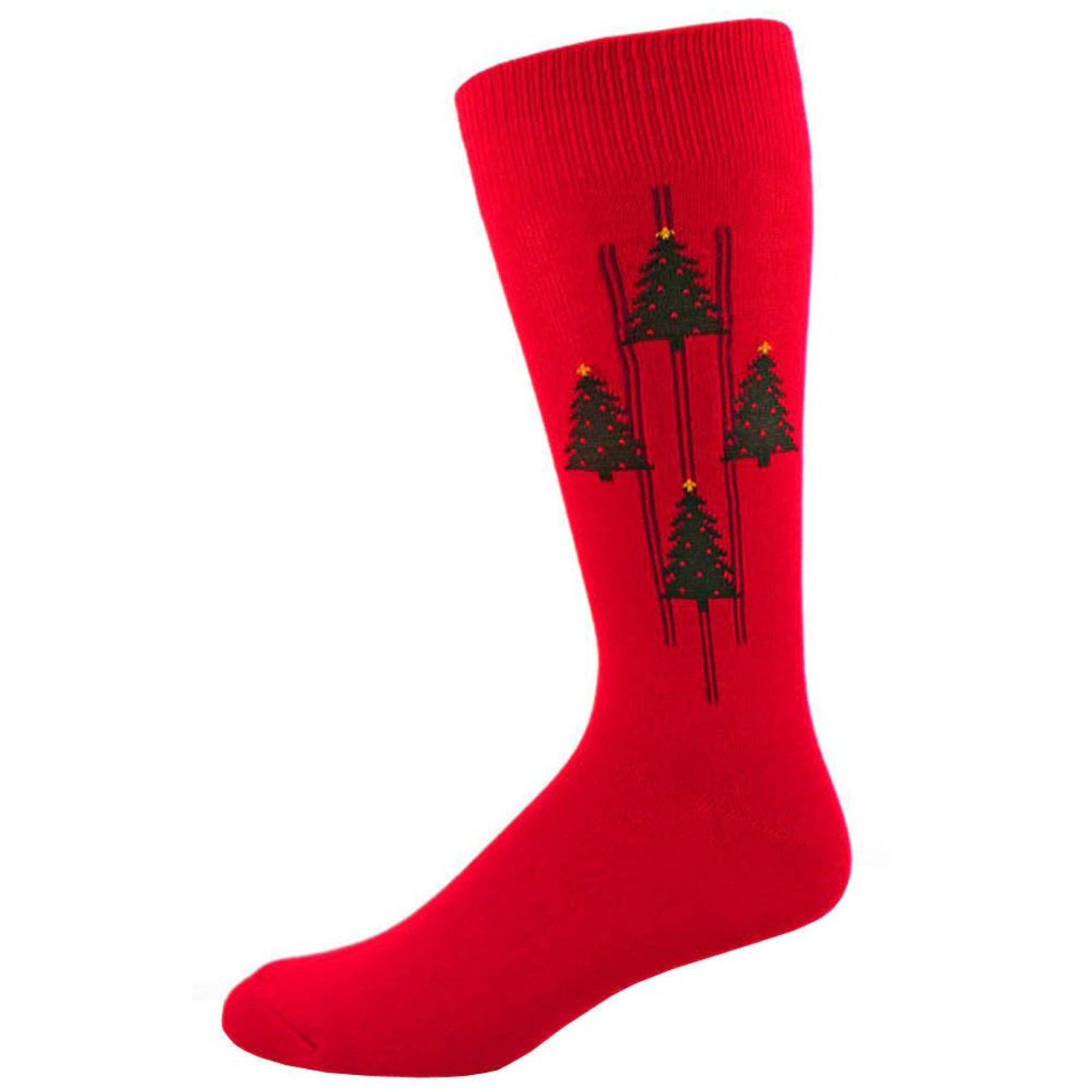 Men's Christmas Tree Socks in Red - Absolute Socks