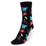 Pair of Women's Doctor & Nurse Crew Novelty Socks - Black