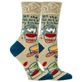 Women's Get The Hell Out Of My Kitchen Crew Socks