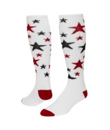 Celebrity Knee High Sports Socks - White Red Black