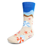 Men's Brown Summer Beach Crew Novelty Socks