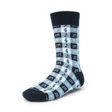 Men's Music Note Premium Crew Novelty Socks - Black