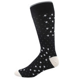 Men's White Mid-Calf Dotted Socks