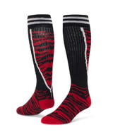 Top Cat Knee High Sports Socks - Black Red