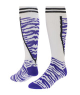 Top Cat Knee High Sports Socks - White Purple