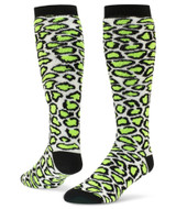 Leopard Knee High Sports Socks - Neon Green