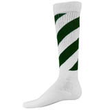 Tornado Knee High Sports Socks - White Kelly Green