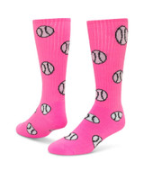 Baseball/Softball Knee High Sports Socks - Pink