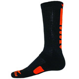 Legend 2.0 Crew Sports Socks - Black Neon Orange